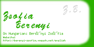 zsofia berenyi business card